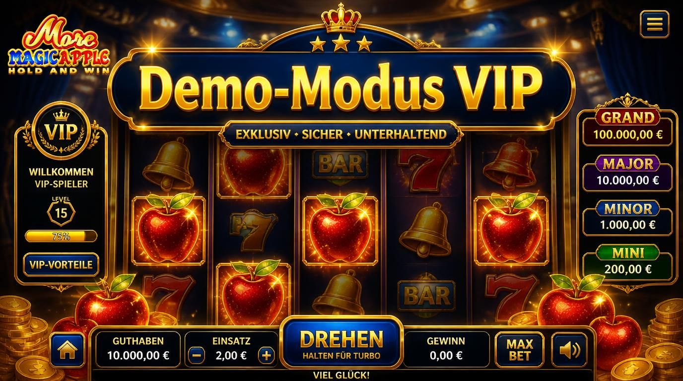 Casino-Demo mit VIP-Stil und deutschen UI-Elementen