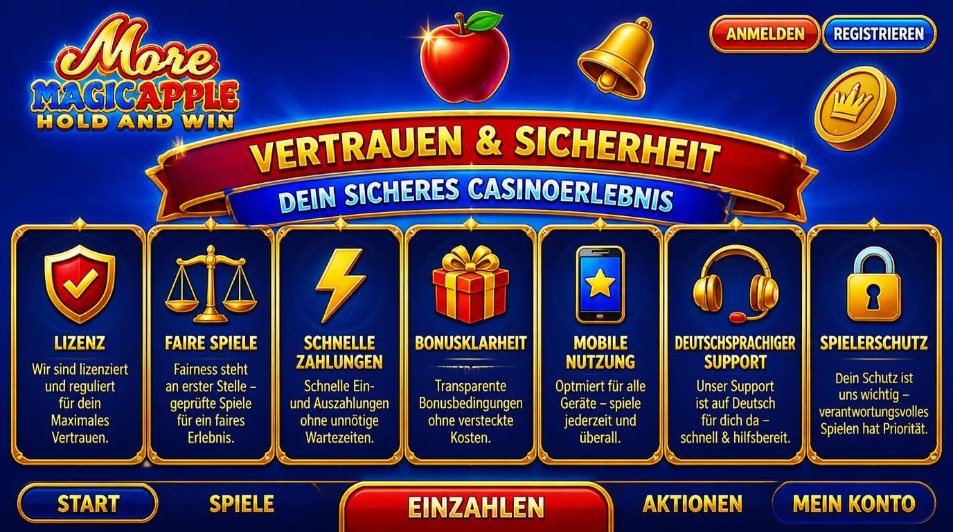Vergleichende Symbole für Qualitätskriterien im Casino 